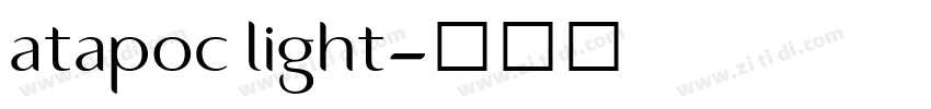 atapoc light字体转换 atapoc light字体转换